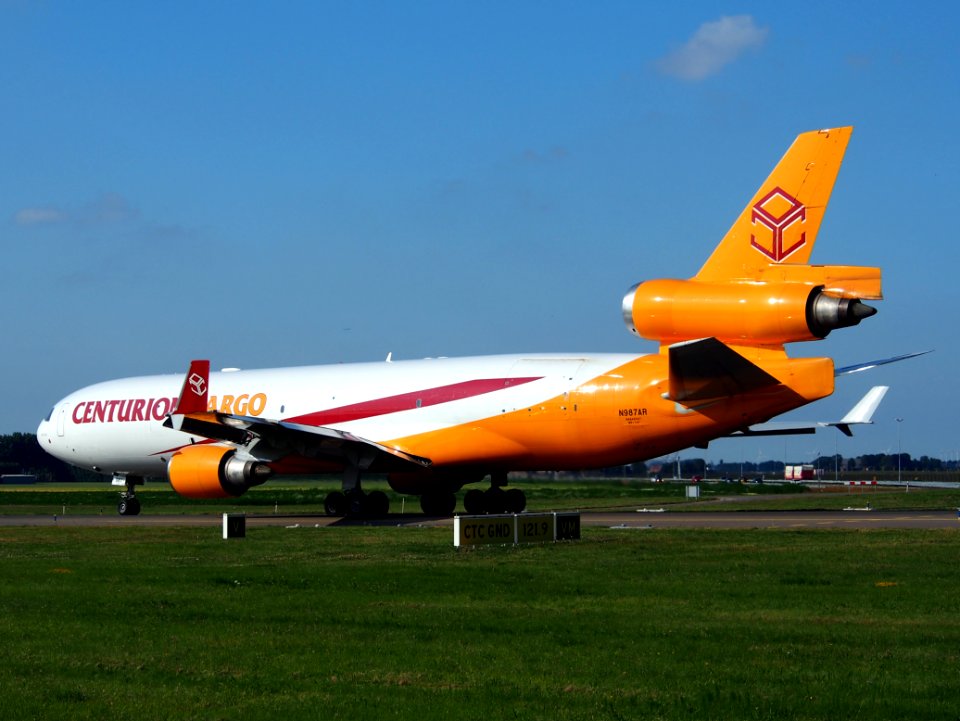 N987AR Centurion Air Cargo McDonnell Douglas MD-11F - cn 48427 taxiing 18july 2013 pic-011