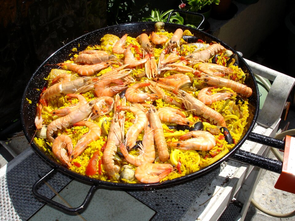 Plat typique fruits de mer langoustines