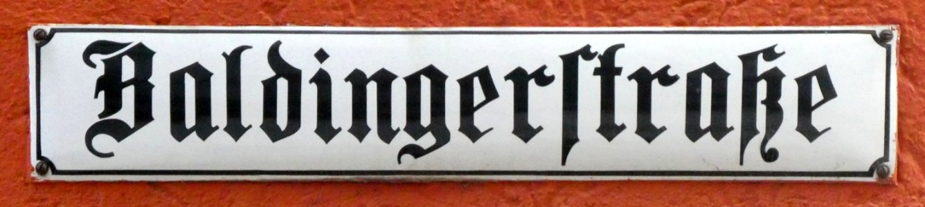 Nördlingen, Straßenschild Baldinger Str, 1