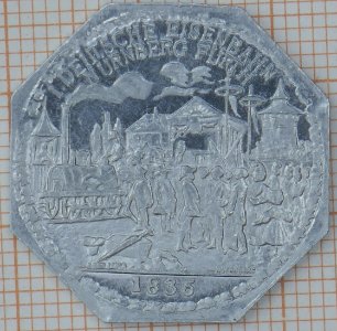 Nürnberg-Fürther Strassenbahn 20 Pfennig - I. Deutsche Eisenbahn Nürnberg-Fürth 1835