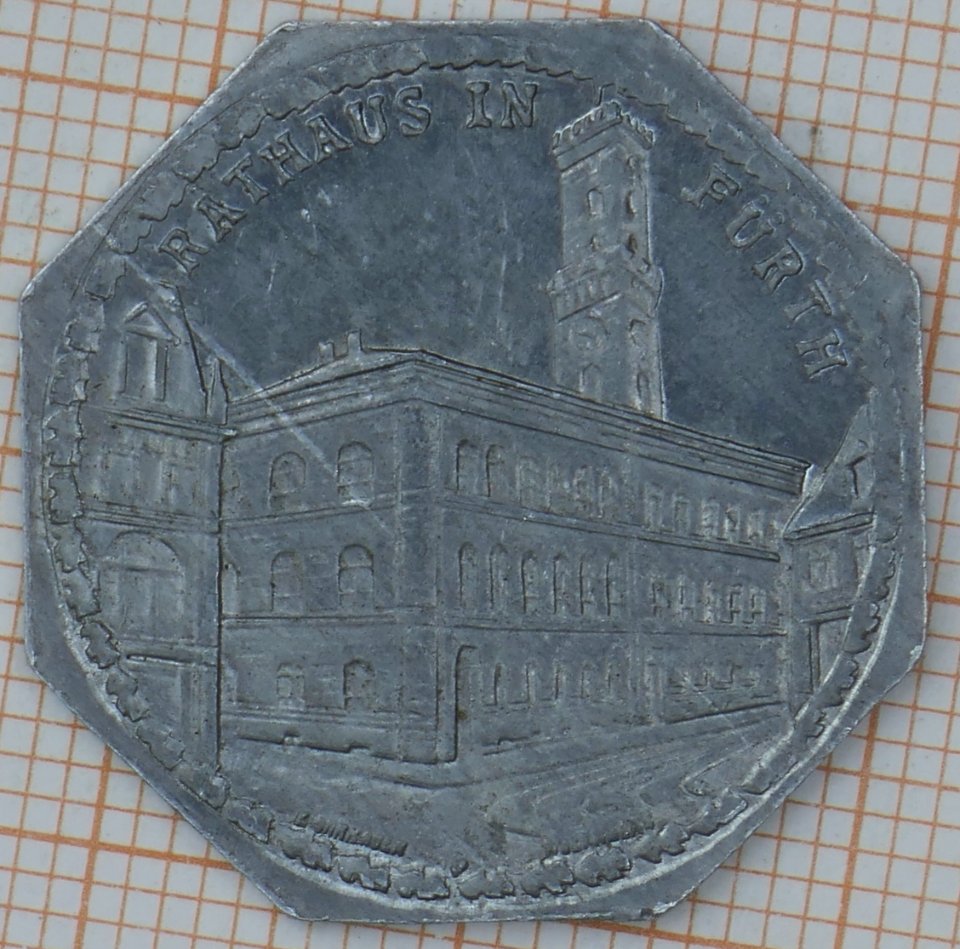 Nürnberg-Fürther Strassenbahn 20 Pfennig - Rathaus in Fürth