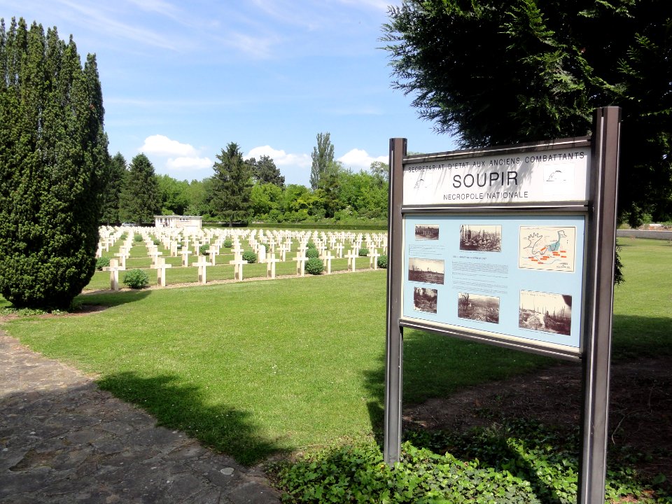 Nécropole nationale de Soupir (Aisne) panneau