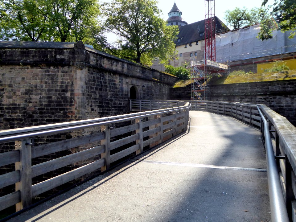 Nürnberg, Vestnertorbrücke von Nordwesten, 1