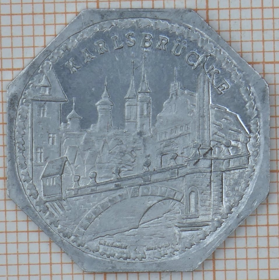 Nürnberg-Fürther Strassenbahn 20 Pfennig - Karlsbrücke