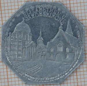 Nürnberg-Fürther Strassenbahn 20 Pfennig - Elisabethen u. Jakobskirche