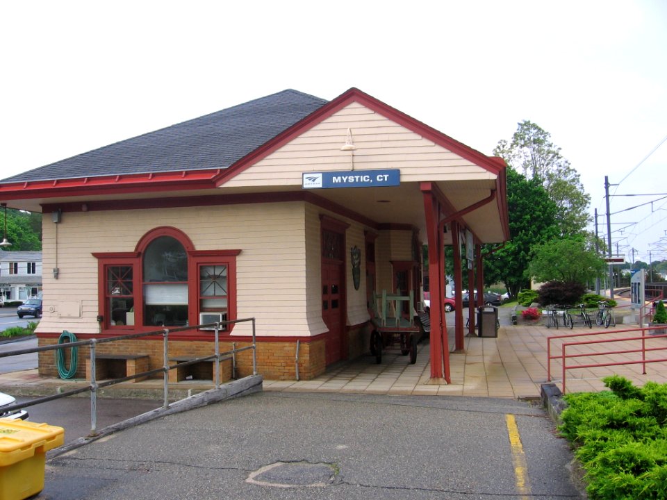 Mystic station facing east, May 2012