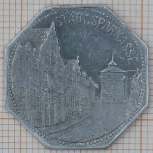 Nürnberg-Fürther Strassenbahn 20 Pfennig - Städt. Sparkasse