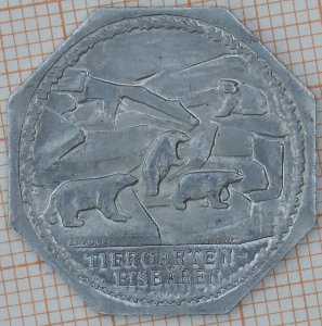 Nürnberg-Fürther Strassenbahn 20 Pfennig - Tiergarten-Eisbären