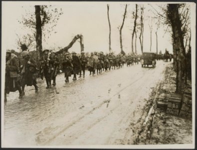 N.Z. troops on the way to the firing line, Bestanddeelnr 158-2300
