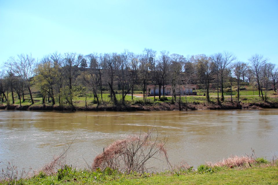 Myrtle Hill Cemetery viewed from Heritage Park, Rome, GA March 2018