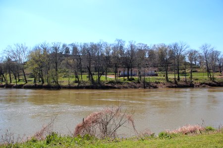 Myrtle Hill Cemetery viewed from Heritage Park, Rome, GA March 2018