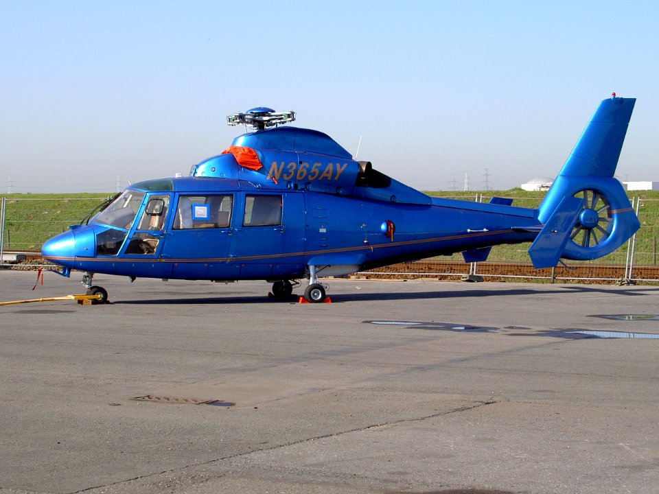 N365AY AS-365N-3 Eurocopter at Antwerp harbour