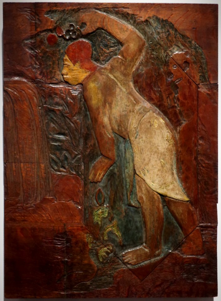 Mysterious Water by Paul Gauguin, 1894, painted oak