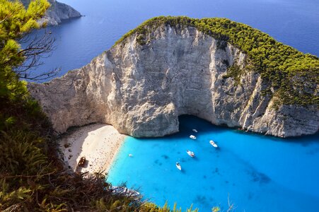 Zakynthos blue beach blue sea photo