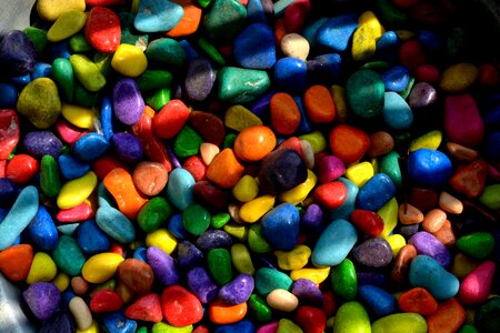 Colorful colourful pebbles photo