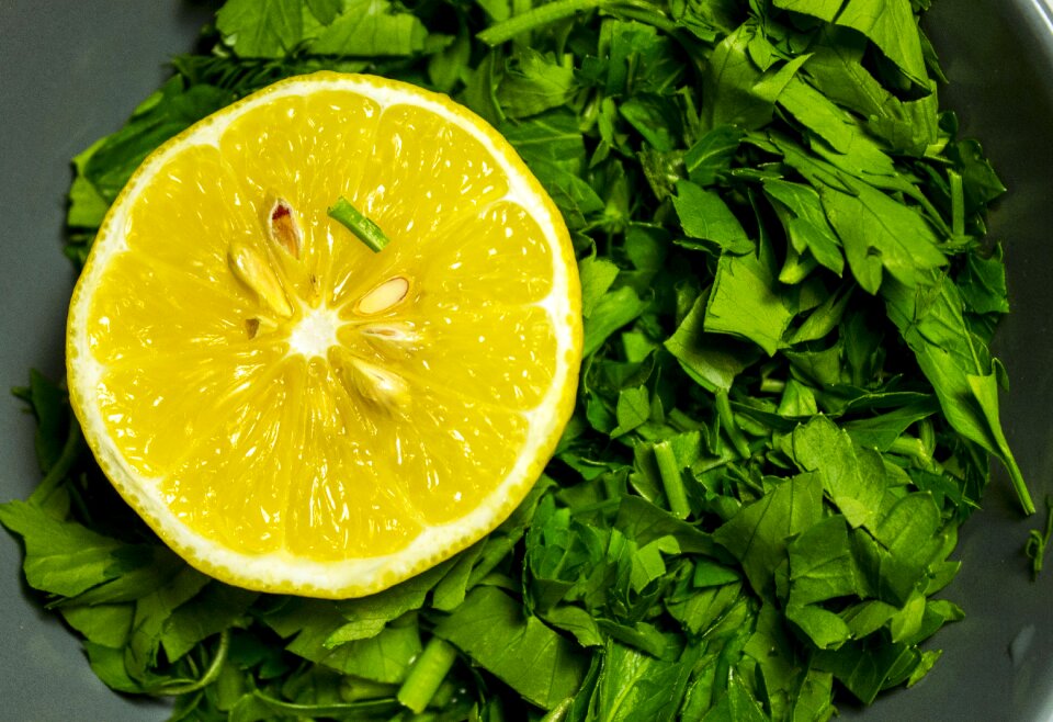 Still life lemon greens