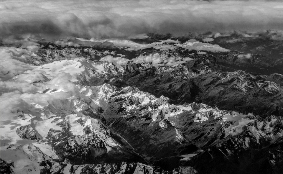 Mountains sky contrast