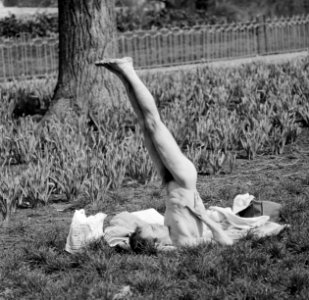 Naakte yoga in Vondelpark, Bestanddeelnr 927-0796