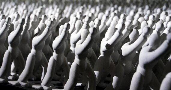 Human meeting art