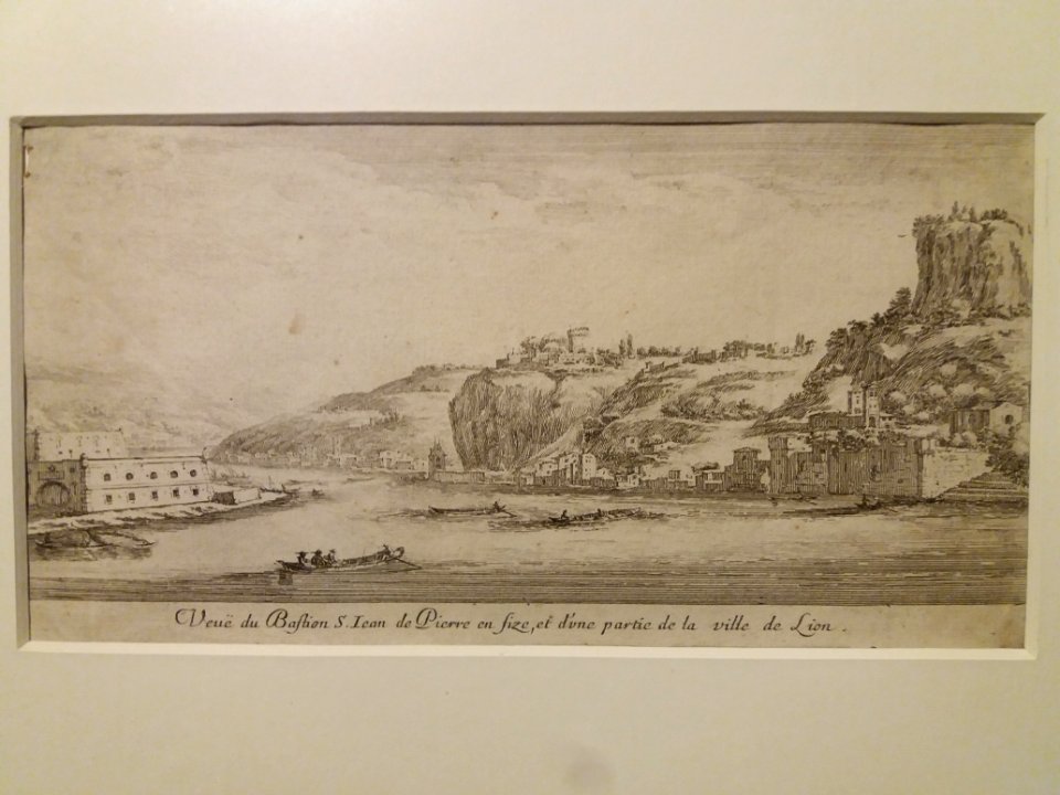 Musées Gadagne - Israël Silvestre - 1652 - Vue du bastion de Saint-Jean, de Pierre en Size, et d'une partie de la ville de Lyon