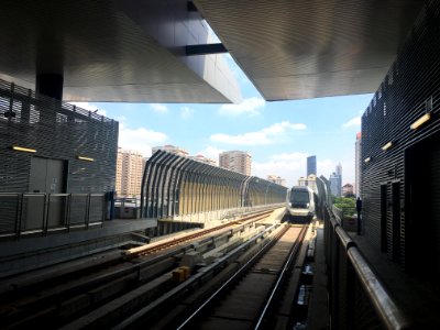 Mutiara Damansara MRT Station Train from Sg Buloh approaching