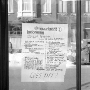 Muurkranten in Amsterdam, Muurkrant I , Indonesie wordt hierin behandeld, Bestanddeelnr 920-2587