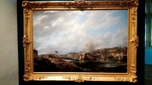 Musées Gadagne - Tableau L'accident du pont Saint-Clair, par Marco Ravazzi