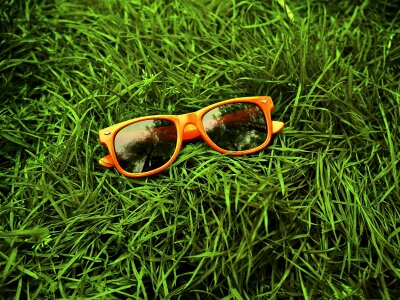 Sunglasses green glass