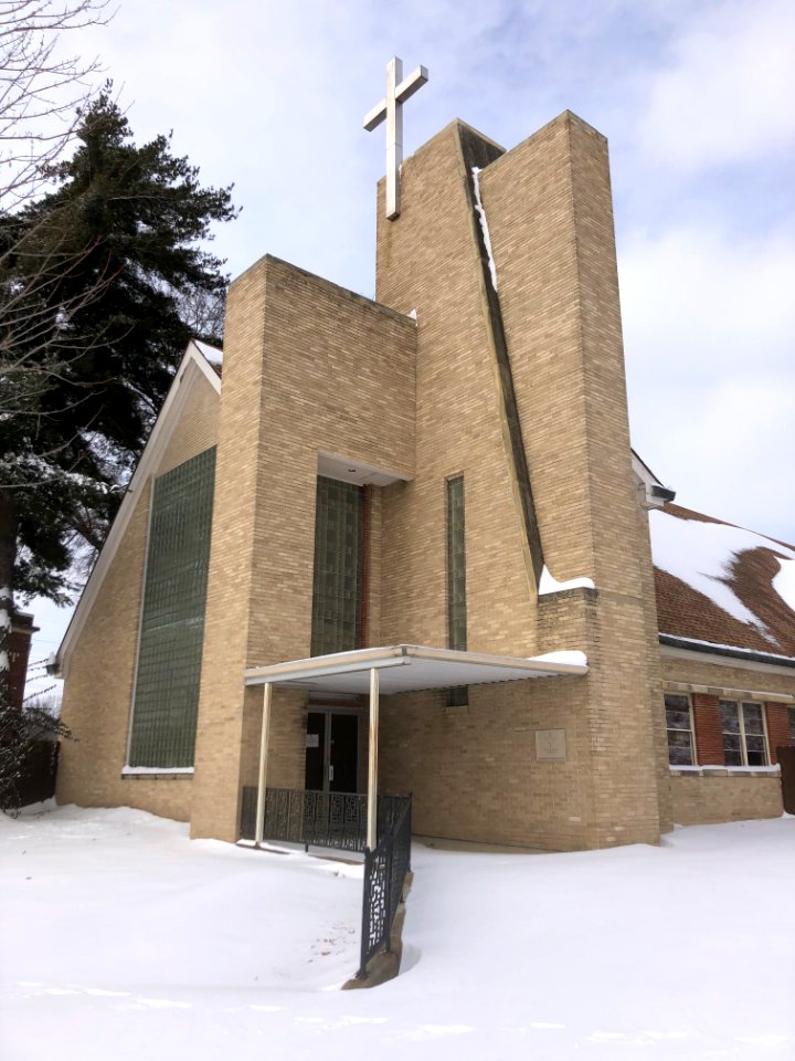 Muskogee snowstorm 2021-02-15 Sacred Heart Church S 2