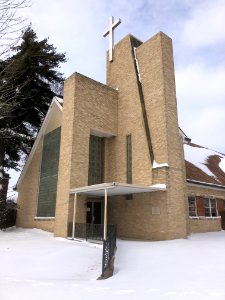 Muskogee snowstorm 2021-02-15 Sacred Heart Church S 2