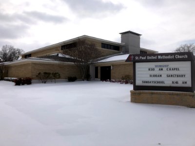 Muskogee snowstorm 2021-02-15 St Paul United Methodist Church chapel NE
