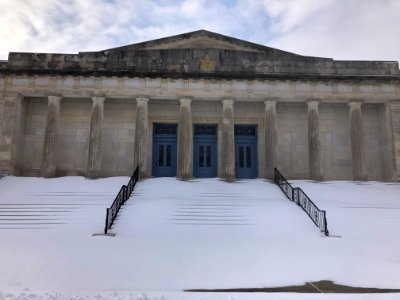 Muskogee snowstorm 2021-02-15 Masonic Temple SE