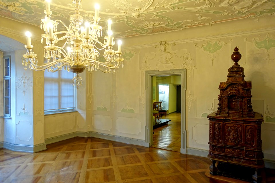 Music room, stucco by Donato Polli, 1734 - Stadtmuseum Fembohaus - Nuremberg, Germany - DSC02257