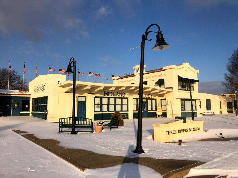 Muskogee snowstorm 2021-02-15 Three Rivers Museum W
