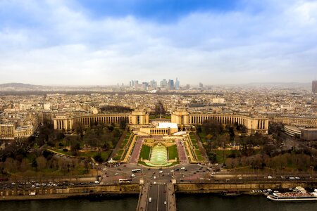 Paris france aerial view photo
