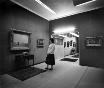 Museum Stichting voor de Vorm te Rotterdam Zaal Haagse school achtergrond afdel, Bestanddeelnr 910-0070
