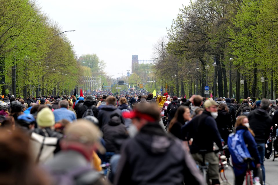 MyGruni 1st may demonstration Berlin 2021 Großer Stern to Grunewald 27