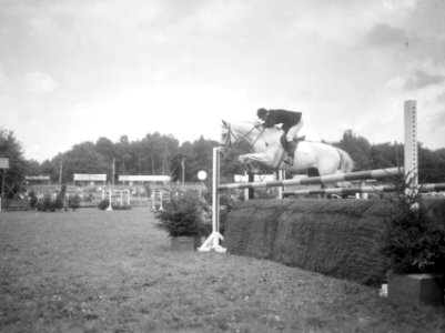 Mw. C. Carpentier (België) won met het paard Passe Partout (prijs der Amazones), Bestanddeelnr 919-5222