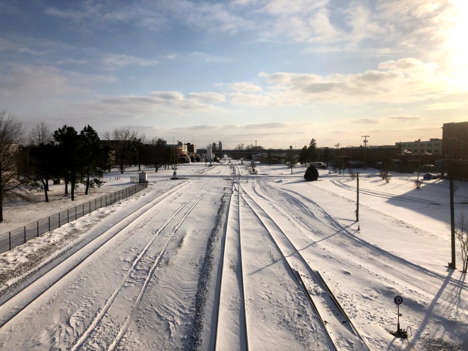 Muskogee snowstorm 2021-02-15 Callahan St Bridge N