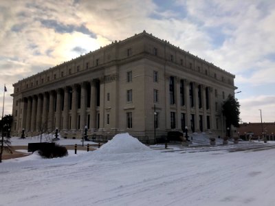 Muskogee snowstorm 2021-02-15 Ed Edmondson United States Courthouse E 2