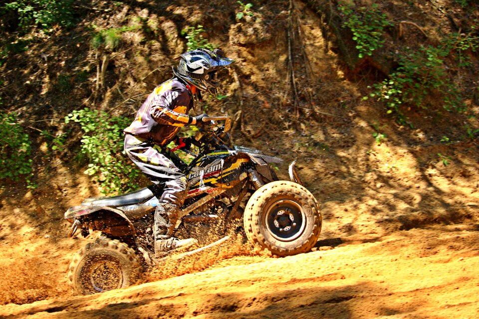 Cross motorcycle quad race