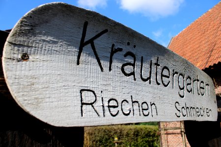 Museumshof Gescher - Schild Kräutergarten