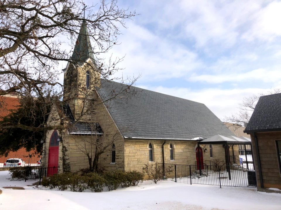 Muskogee snowstorm 2021-02-15 Grace Episcopal Church chapel N