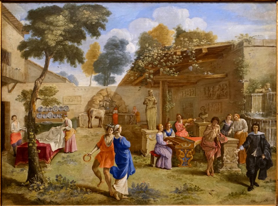 Musical Party in a Garden, by Giovanni Battista Passeri, 1640s, oil on canvas - Blanton Museum of Art - Austin, Texas - DSC07861