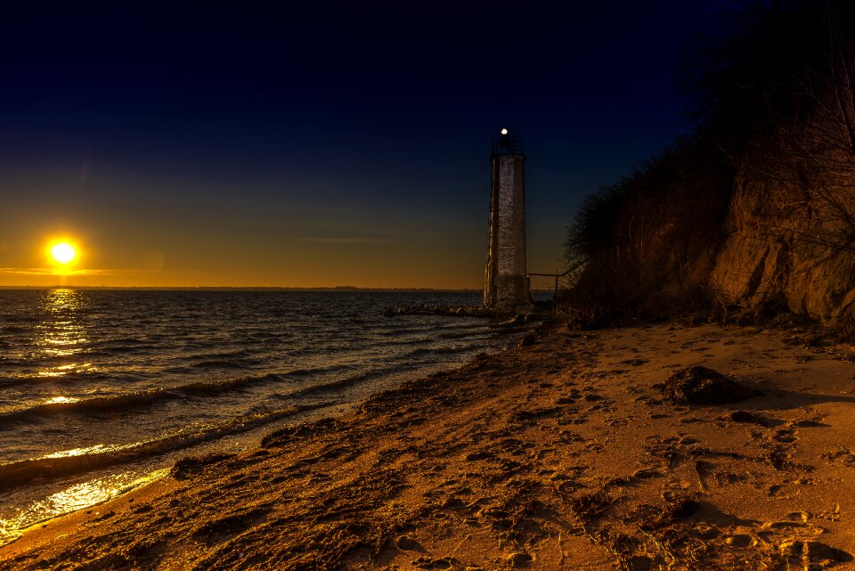 Stone tower lighthouse rügen island