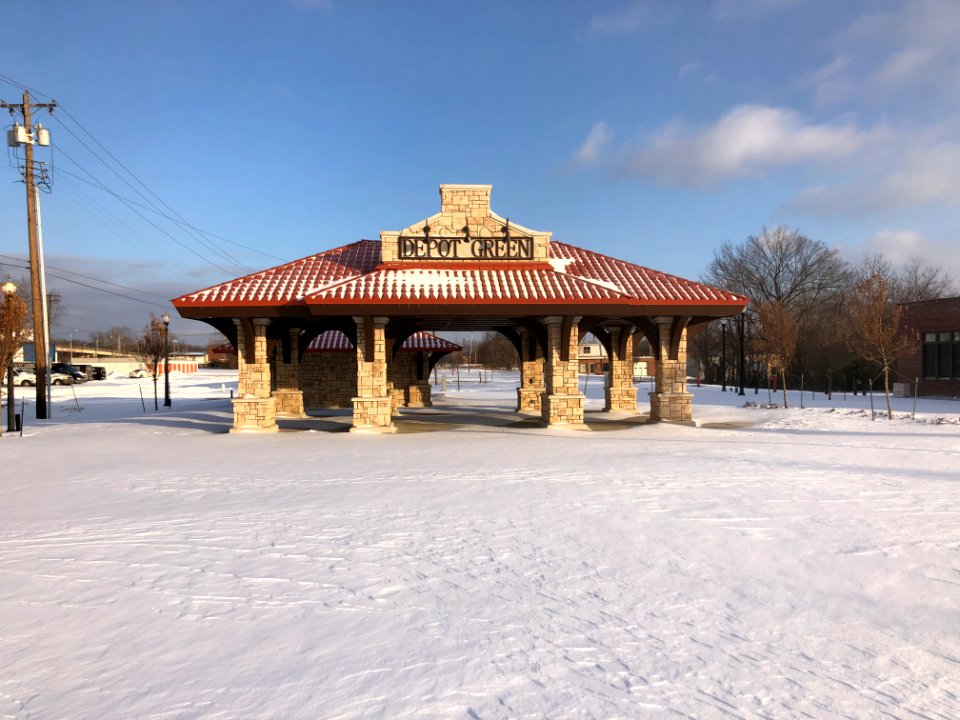 Muskogee snowstorm 2021-02-15 Depot Green W
