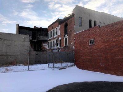 Muskogee snowstorm 2021-02-15 H E Ketcham Lumber Building inside NE