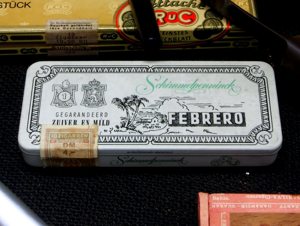 Museum Wilhelmsbau FEBRERO Schimmelpenninck cigars tin box