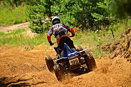 Quad race enduro cross photo