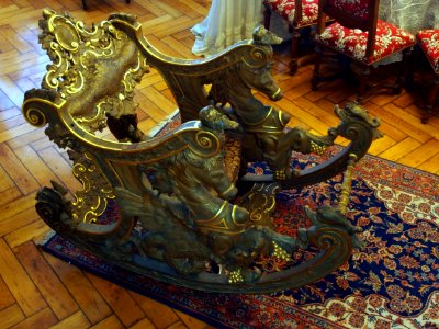 Museum Wilhelmsbau Very old swing chair pic2